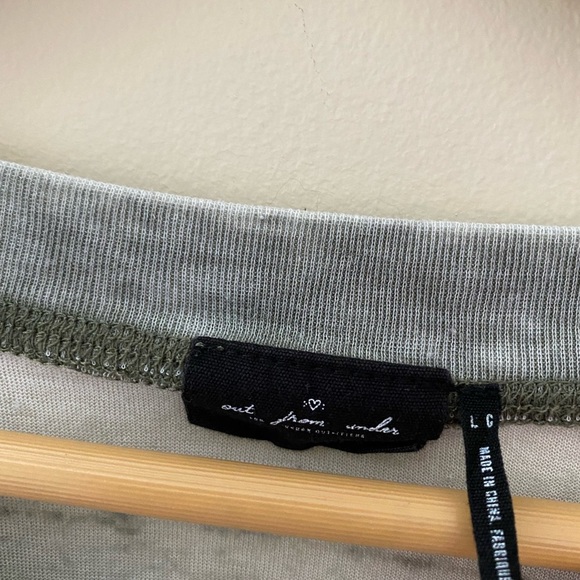 Women’s Urban Outfitters Out From Under Green Tuti Burnout Cropped Tee Size L - Picture 4 of 5